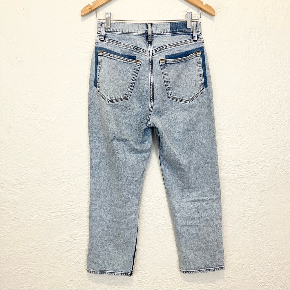 Abercrombie Fitch Jeans High Rise Straight Leg Patch Light Wash 26 2 Short - Picture 4 of 5